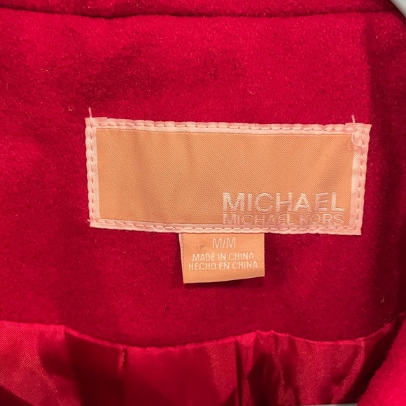 MICHAEL Michael Kors Vibrant Red Pea Coat - Picture 2 of 10